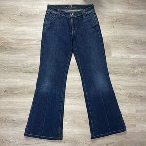 7 For All Mankind Dark Indigo Flare Jeans